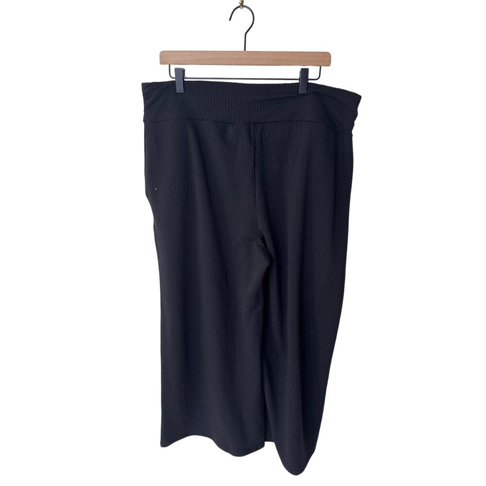 TOAD & CO Chaka Wide Leg Crop Pant COLOR: Black Texture Size XL - Picture 5 of 6